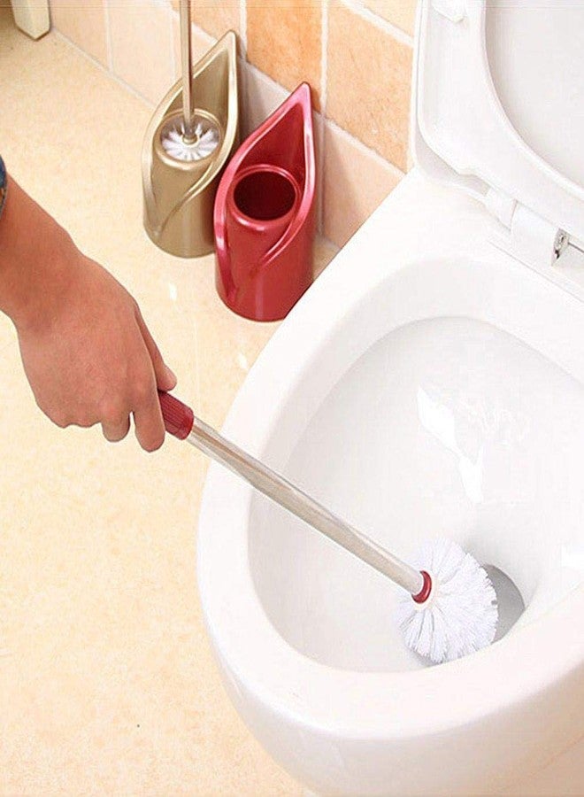 Maharsh Toilet Brush and Holder Bowl Cleaning System with Scrubbing Wand for Bathroom (Red) - Image 5